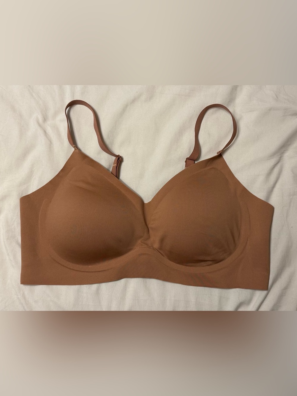 Seamless Wireless T-Shirt Bra - Tan